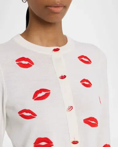 ALICE + OLIVIA Daroda Lip Cardigan | Thumbnail 5 ALICE + OLIVIA Daroda Lip Cardigan | Thumbnail 5