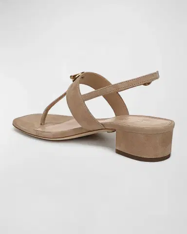 Veronica Beard Andie Toggle Suede Block-Heel Slingback Sandals | Thumbnail 4 Veronica Beard Andie Toggle Suede Block-Heel Slingback Sandals | Thumbnail 4