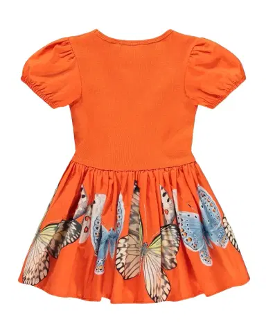 Molo Girl 's Caitlin Puff-Sleeve Organic Cotton Dress, Size 6M-2 | Thumbnail 1 Molo Girl 's Caitlin Puff-Sleeve Organic Cotton Dress, Size 6M-2 | Thumbnail 1