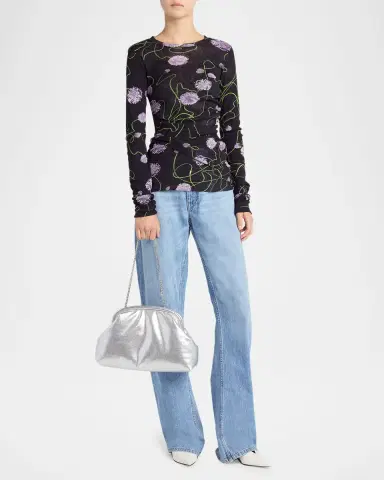 Stella McCartney Falabella Metallic Soft Clutch Bag | Thumbnail 5 Stella McCartney Falabella Metallic Soft Clutch Bag | Thumbnail 5