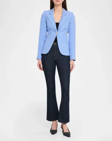 SMYTHE Duchess Tailored Linen Cutaway Blazer | Thumbnail 2 SMYTHE Duchess Tailored Linen Cutaway Blazer | Thumbnail 2