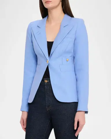 SMYTHE Duchess Tailored Linen Cutaway Blazer | Thumbnail 4 SMYTHE Duchess Tailored Linen Cutaway Blazer | Thumbnail 4
