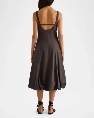 Proenza Schouler White Label Ella Cotton Bubble Midi Dress | Thumbnail 3 Proenza Schouler White Label Ella Cotton Bubble Midi Dress | Thumbnail 3