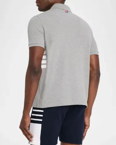 Thom Browne Men's Pique 4-Bar Polo Shirt | Thumbnail 2 Thom Browne Men's Pique 4-Bar Polo Shirt | Thumbnail 2