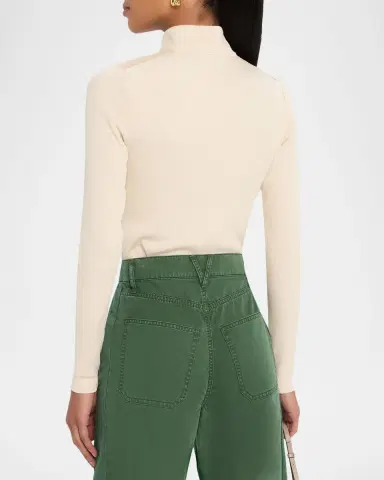 Veronica Beard Reynart Long-Sleeve Rib-Knit Top | Thumbnail 3 Veronica Beard Reynart Long-Sleeve Rib-Knit Top | Thumbnail 3