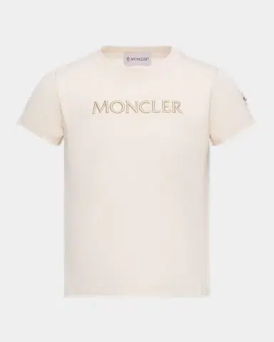 Moncler Girl's Embroidered Logo Cotton T-Shirt | Thumbnail 2 Moncler Girl's Embroidered Logo Cotton T-Shirt | Thumbnail 2
