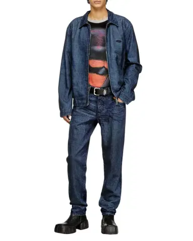 Diesel Men's D-Roheen-S Cotton & Hemp Zip Jacket | Thumbnail 1 Diesel Men's D-Roheen-S Cotton & Hemp Zip Jacket | Thumbnail 1