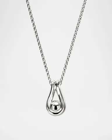 John Hardy Surf Sterling Silver Pearl Pendant Necklace, 2mm, 20"L | Thumbnail 3 John Hardy Surf Sterling Silver Pearl Pendant Necklace, 2mm, 20"L | Thumbnail 3