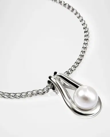 John Hardy Surf Sterling Silver Pearl Pendant Necklace, 2mm, 20"L | Thumbnail 4 John Hardy Surf Sterling Silver Pearl Pendant Necklace, 2mm, 20"L | Thumbnail 4