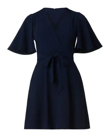 Shoshanna Sophie Flutter-Sleeve Crepe Mini Dress | Thumbnail 1 Shoshanna Sophie Flutter-Sleeve Crepe Mini Dress | Thumbnail 1