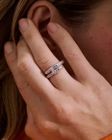 John Hardy Sterling Silver Diamond Pave Spear Ring | Thumbnail 2 John Hardy Sterling Silver Diamond Pave Spear Ring | Thumbnail 2