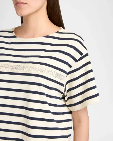 Moncler Stripe Short-Sleeve T-Shirt | Thumbnail 5 Moncler Stripe Short-Sleeve T-Shirt | Thumbnail 5