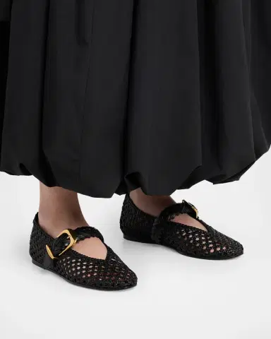 Zimmermann Alchemy Woven Leather Ballerina Flats | Thumbnail 2 Zimmermann Alchemy Woven Leather Ballerina Flats | Thumbnail 2