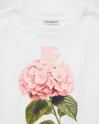 Dolce & Gabbana Girl's DG Floral Cotton T-Shirt | Thumbnail 3 Dolce & Gabbana Girl's DG Floral Cotton T-Shirt | Thumbnail 3