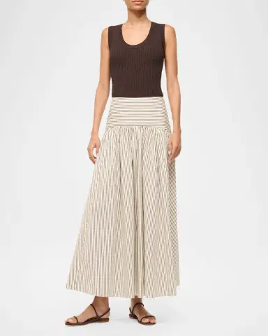 STAUD Procida Striped Maxi Skirt | Thumbnail 3 STAUD Procida Striped Maxi Skirt | Thumbnail 3