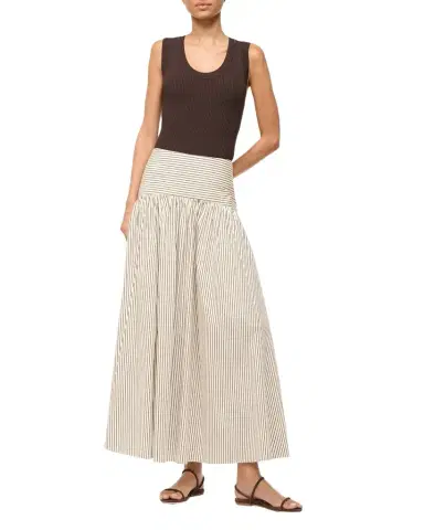 STAUD Procida Striped Maxi Skirt | Thumbnail 1 STAUD Procida Striped Maxi Skirt | Thumbnail 1