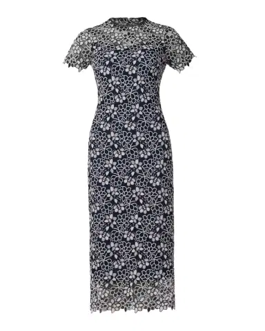 Shoshanna Kiriya Floral Lace Column Midi Dress | Thumbnail 1 Shoshanna Kiriya Floral Lace Column Midi Dress | Thumbnail 1