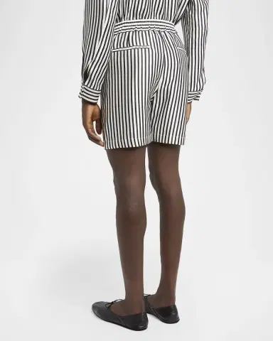 Tom Ford Men's Fluid Striped Silk Lounge Shorts | Thumbnail 3 Tom Ford Men's Fluid Striped Silk Lounge Shorts | Thumbnail 3