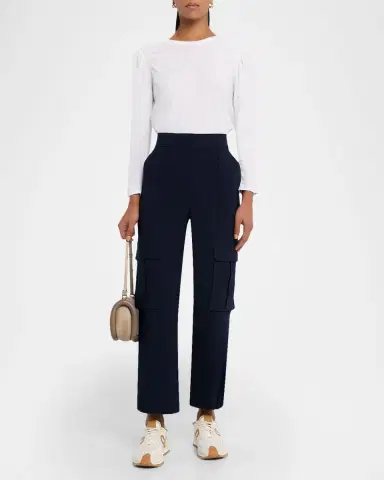 Veronica Beard Bouvet Puff-Sleeve Tee | Thumbnail 2 Veronica Beard Bouvet Puff-Sleeve Tee | Thumbnail 2