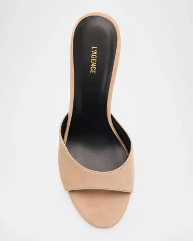 L'Agence 9mm Avery Suede Mules | Thumbnail 6 L'Agence 9mm Avery Suede Mules | Thumbnail 6
