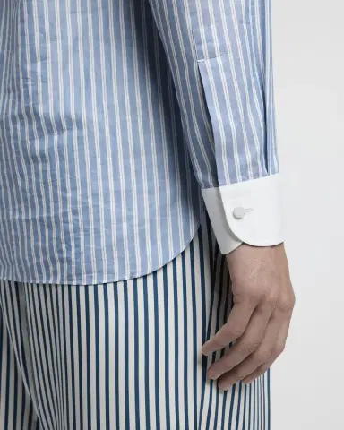TOM FORD Men 's Wide Stripe Classic-Fit Shirt | Thumbnail 3 TOM FORD Men 's Wide Stripe Classic-Fit Shirt | Thumbnail 3