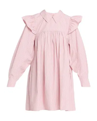 Ganni Oxford Stripe Long-Sleeve Mini Dress | Thumbnail 1 Ganni Oxford Stripe Long-Sleeve Mini Dress | Thumbnail 1