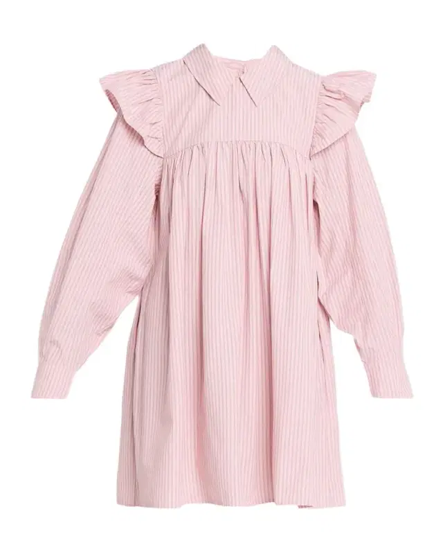 Oxford Stripe Long-Sleeve Mini Dress Oxford Stripe Long-Sleeve Mini Dress