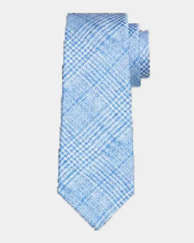 Kiton Men 's Glen Plaid Silk Tie | Thumbnail 2 Kiton Men 's Glen Plaid Silk Tie | Thumbnail 2