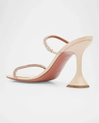 Amina Muaddi 95mm Gilda Patent Leather Mules | Thumbnail 4 Amina Muaddi 95mm Gilda Patent Leather Mules | Thumbnail 4