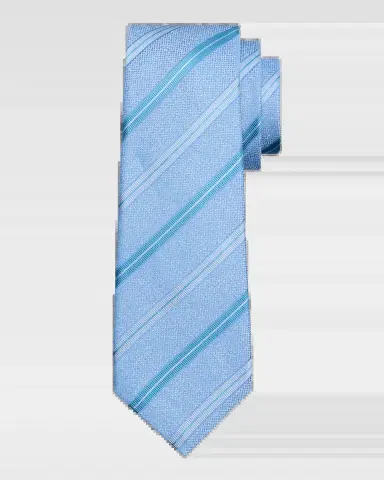Kiton Men 's Grosgrain Stripe Silk 7-Fold Tie | Thumbnail 2 Kiton Men 's Grosgrain Stripe Silk 7-Fold Tie | Thumbnail 2