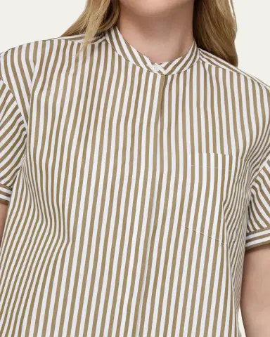 Lafayette 148 New York Stripe Poplin Puff-Sleeve Shirt | Thumbnail 4 Lafayette 148 New York Stripe Poplin Puff-Sleeve Shirt | Thumbnail 4
