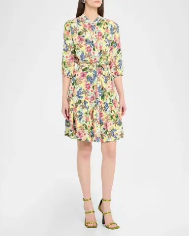Saloni Tyra Printed A-Line Shirtdress | Thumbnail 4 Saloni Tyra Printed A-Line Shirtdress | Thumbnail 4