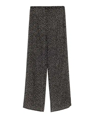 Nili Lotan Clea Spotted Silk Straight-Leg Pull-On Pants | Thumbnail 1 Nili Lotan Clea Spotted Silk Straight-Leg Pull-On Pants | Thumbnail 1
