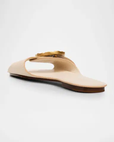 Zimmermann Solena Leather Flat Slide Sandals | Thumbnail 3 Zimmermann Solena Leather Flat Slide Sandals | Thumbnail 3