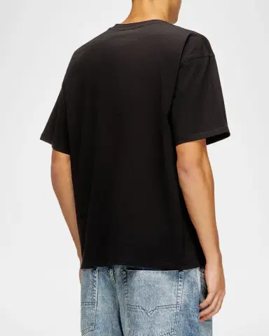 Diesel Men's K-SS-t-lucien-ih Embroidered Oval D Crewneck T-Shirt | Thumbnail 3 Diesel Men's K-SS-t-lucien-ih Embroidered Oval D Crewneck T-Shirt | Thumbnail 3