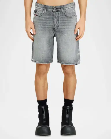 Diesel Men's Regular Distressed Denim Shorts | Thumbnail 4 Diesel Men's Regular Distressed Denim Shorts | Thumbnail 4