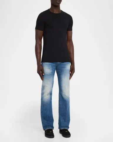 Diesel Men's Oval D Slim-Fit Stretch Cotton T-Shirt | Thumbnail 2 Diesel Men's Oval D Slim-Fit Stretch Cotton T-Shirt | Thumbnail 2