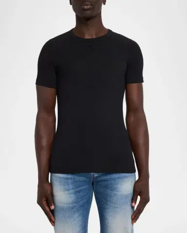 Diesel Men's Oval D Slim-Fit Stretch Cotton T-Shirt | Thumbnail 4 Diesel Men's Oval D Slim-Fit Stretch Cotton T-Shirt | Thumbnail 4