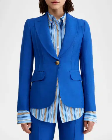 Smythe Single-Breasted Pintuck Blazer | Thumbnail 4 Smythe Single-Breasted Pintuck Blazer | Thumbnail 4