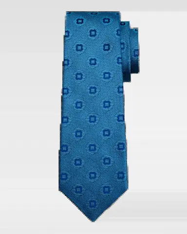 Kiton Men 's Geometric Jacquard Silk 7-Fold Tie | Thumbnail 2 Kiton Men 's Geometric Jacquard Silk 7-Fold Tie | Thumbnail 2