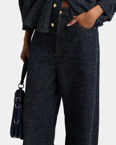 Ganni Baggy Tweed Denim Jeans | Thumbnail 7 Ganni Baggy Tweed Denim Jeans | Thumbnail 7