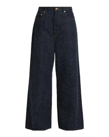 Ganni Baggy Tweed Denim Jeans | Thumbnail 1 Ganni Baggy Tweed Denim Jeans | Thumbnail 1