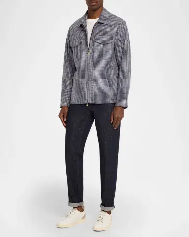 Sartorio Men's Joly Houndstooth Full-Zip Blouson | Thumbnail 2 Sartorio Men's Joly Houndstooth Full-Zip Blouson | Thumbnail 2
