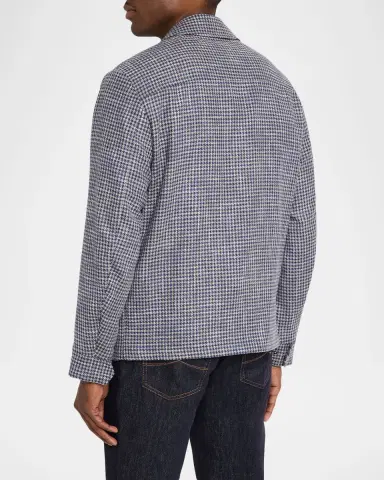 Sartorio Men's Joly Houndstooth Full-Zip Blouson | Thumbnail 3 Sartorio Men's Joly Houndstooth Full-Zip Blouson | Thumbnail 3