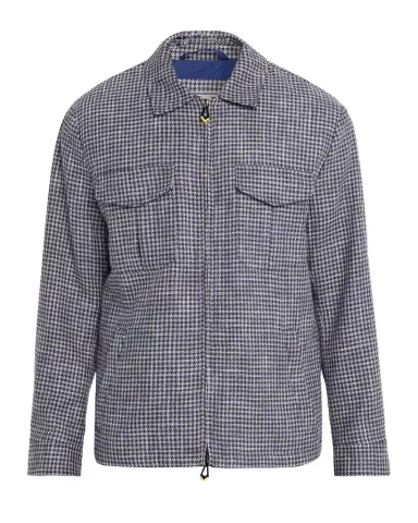 Sartorio Men's Joly Houndstooth Full-Zip Blouson | Thumbnail 1 Sartorio Men's Joly Houndstooth Full-Zip Blouson | Thumbnail 1