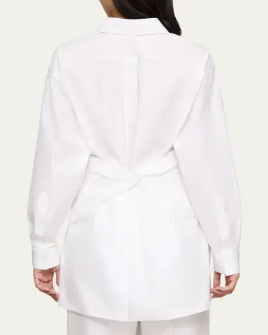 Lafayette 148 New York Convertible Long-Sleeve Poplin Shirt | Thumbnail 7 Lafayette 148 New York Convertible Long-Sleeve Poplin Shirt | Thumbnail 7