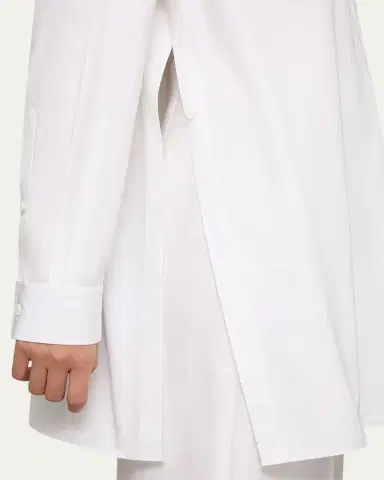Lafayette 148 New York Convertible Long-Sleeve Poplin Shirt | Thumbnail 9 Lafayette 148 New York Convertible Long-Sleeve Poplin Shirt | Thumbnail 9