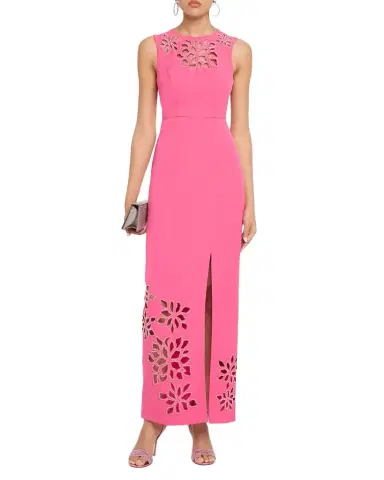 Kay Unger New York Indiana Floral Cutout Column Gown | Thumbnail 1 Kay Unger New York Indiana Floral Cutout Column Gown | Thumbnail 1