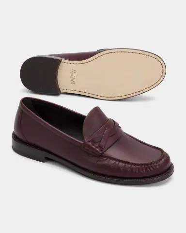Brunello Cucinelli Men 's Leather Moc-Toe Loafers | Thumbnail 3 Brunello Cucinelli Men 's Leather Moc-Toe Loafers | Thumbnail 3