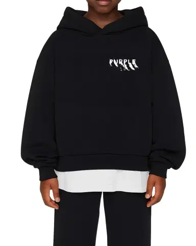 PURPLE Boy's MWT Cotton Fleece Hoodie | Thumbnail 1 PURPLE Boy's MWT Cotton Fleece Hoodie | Thumbnail 1